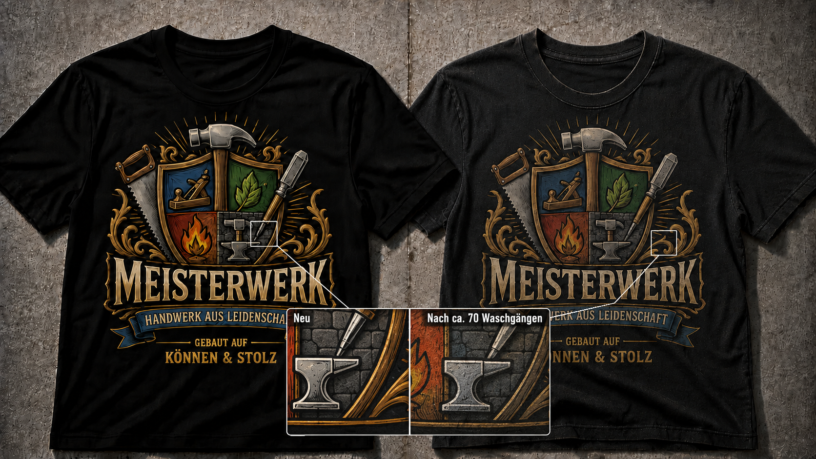 T-Shirt mit Textildruck zur Lebensdauer von Bedruckung